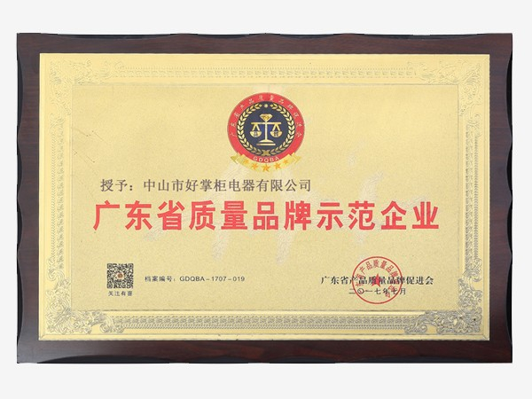 廣東省質量品牌示范企業